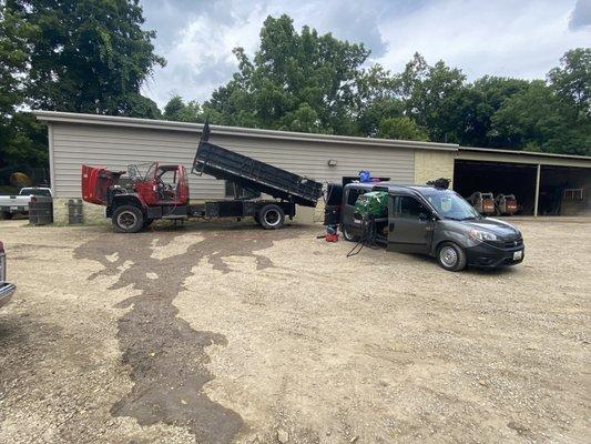 Fleet cleaning, heavy equipment maintenance