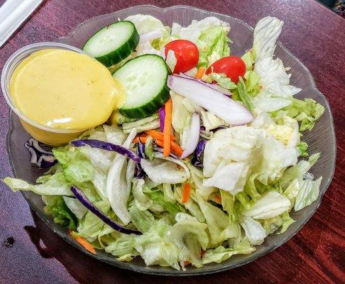 Side Salad with Honey Mustard Dressing at Dianna's Port Clinton