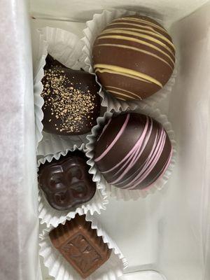 Chocolate and truffles. Yummy!