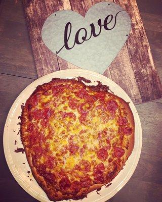 Valentine's Heart Pizza