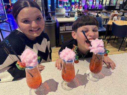 Kids Cotton Candy Shirley temple.