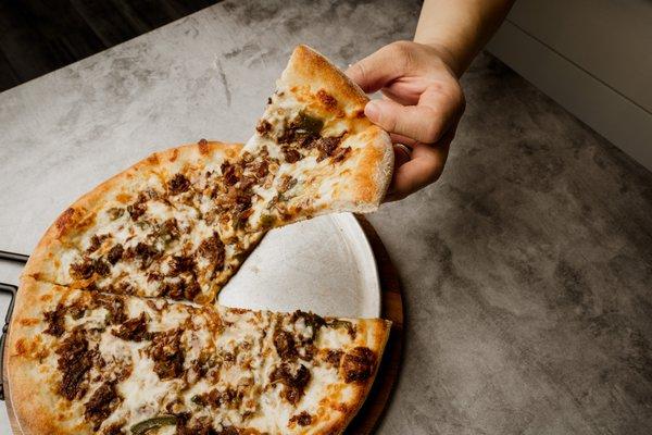 Philly Cheesesteak Pizza