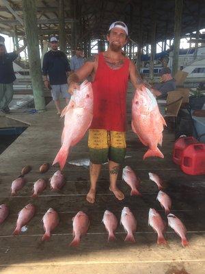 Red snapper caught out of Surfside Texas.