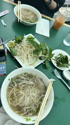 Pho with steak and pho 3 item combo.