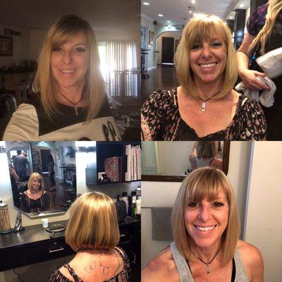 A-line bob with highlights