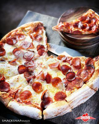 Pepperoni Pizza, Sunshine Pizza, New York Crust, SmackSnap Images, Pizza