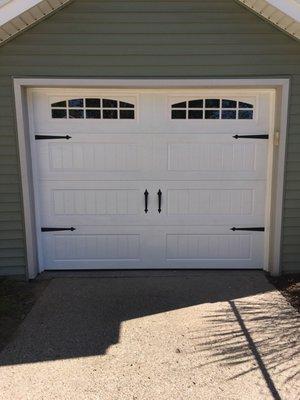 New garage door purchased from and installed by Up And Down Door Co.