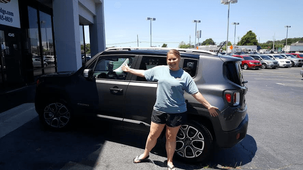 Check out Andrea's new Jeep Renegade! Bill wants to be YOUR car guy TOO! :) 678-997-4588! Thanks again from us here at Mall of GA CDJ!