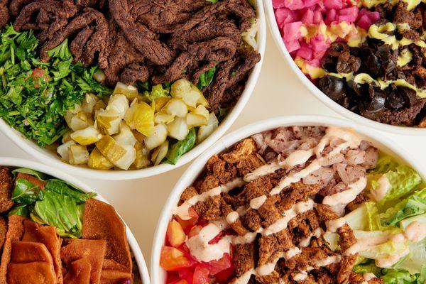 Delicious, made to order Shawarma bowls.