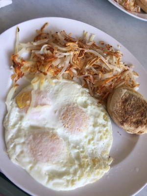 Excellent eggs and hash browns