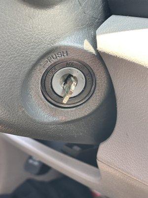 This is how we found a part of our key in the ignition. No notice was provided by the staff at Park 'N Go.