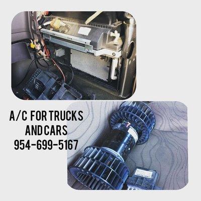 A/C FOR TRUCKS AND CARS 
954-699-5167