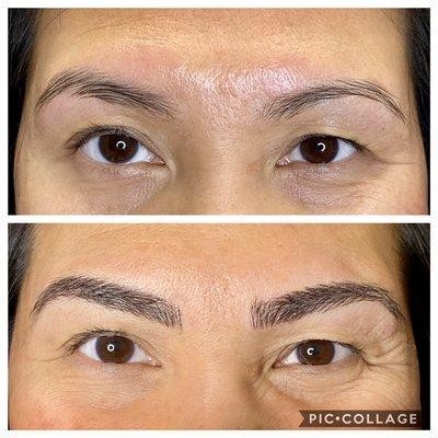 I love how much doing this clients brows made her eyes pop !