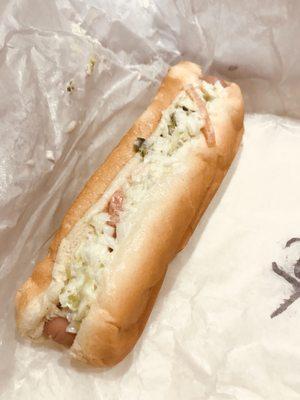 Slaw dogs are typically a southern thing. I was so pleased to try one at Rudy's.  This is a championship quality dog!