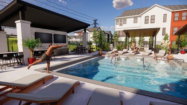 Swim up Bar Stools and tables