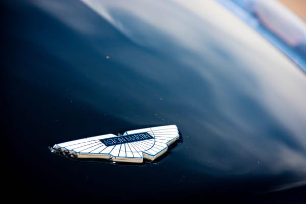 The badge on an Aston Martin Vanquish