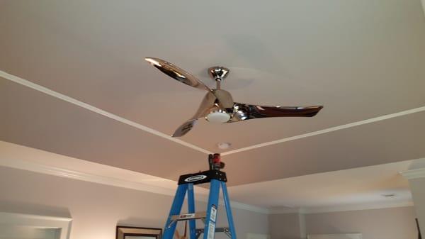 nickel plated remote controlled ceiling  fan