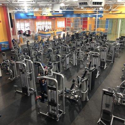 Spacious workout area.