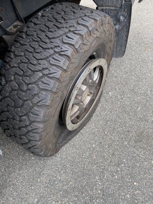 Another defective tire 2/3 installed