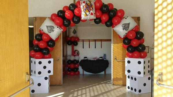 Casino Balloon Arch 20 feet