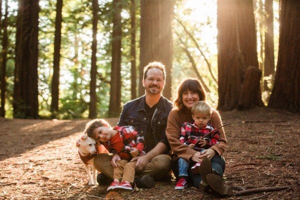 Family photos in Joaquin Miller Park.