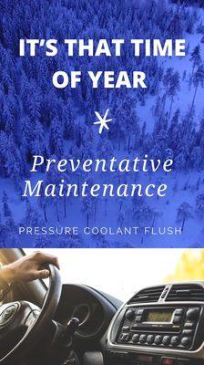 Come in and get a pressure coolant flush and fill!!!