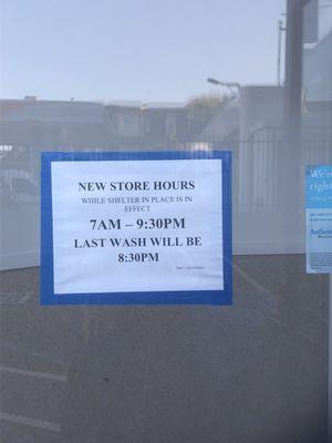 New store hours during Shelter-in-Place!