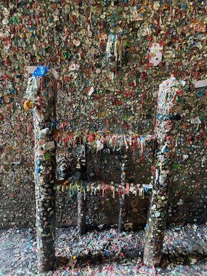 Gum wall! Very close to where we met for the tour