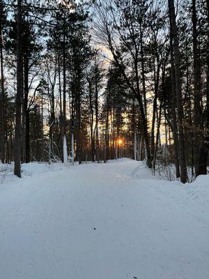 Beautiful view from the top of the mountain at sunset