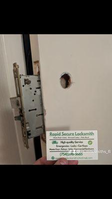 Repairing mortise commercial lock