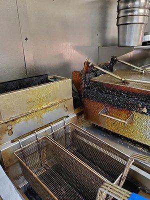 Fryers Coated in grease