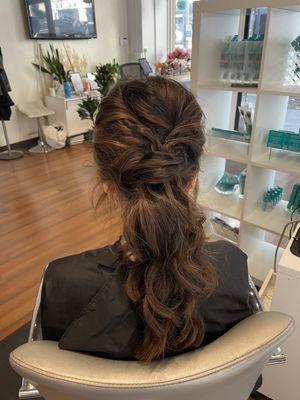 bridal hair - trial