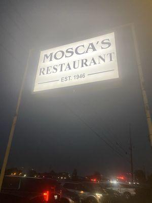 World famous Mosca's restaurant.