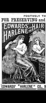 An old fashioned ad for hair treatments