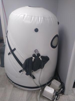 My wife in a Hyperbaric chamber