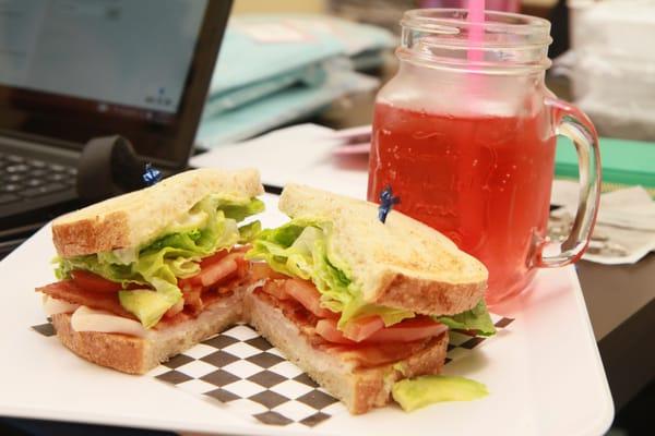 california BLT with italian soda.