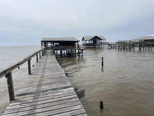 Back dock to boat house and sitting area