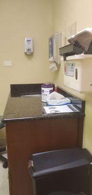 Exam room counter