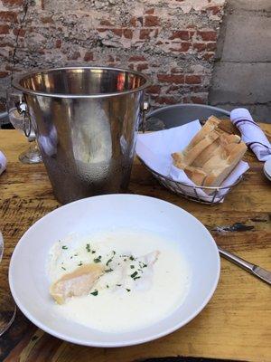 Guiseppe's  Ravioli di Zucca  Butternut squash stuffed pasta with a cream parmesan sauce