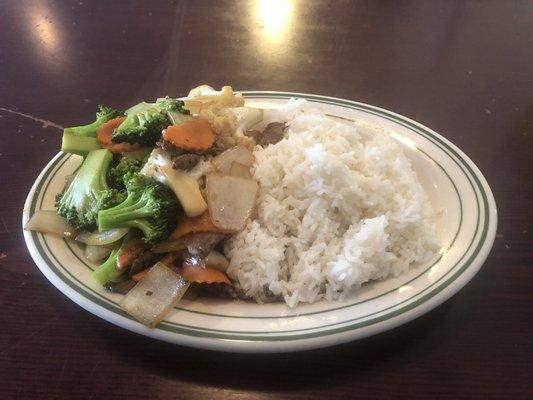 Valerie's Asian - Beef, broccoli and cauliflower!