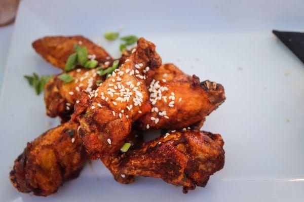 Moroccan spiced wings (gluten free if you have them grilled or baked) these are baked.