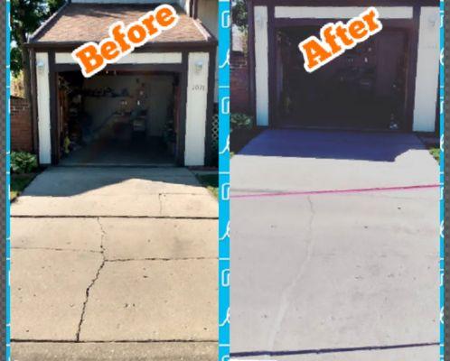 Concrete driveway repair