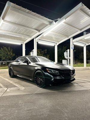 Stek Dynomatte clear matte ppf paint protection film application Mercedes Benz s63 coupe ppf shop Riverside ca