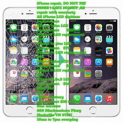 This is a low price for iPhone repair LCD and that you will receive and discount $10 discount to $15 discount