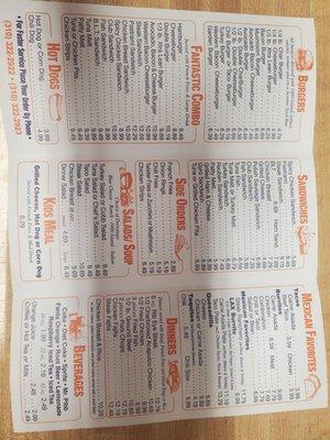 New menus