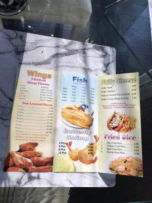 Menu side 1