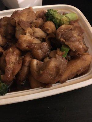 "Bourbon" chicken.