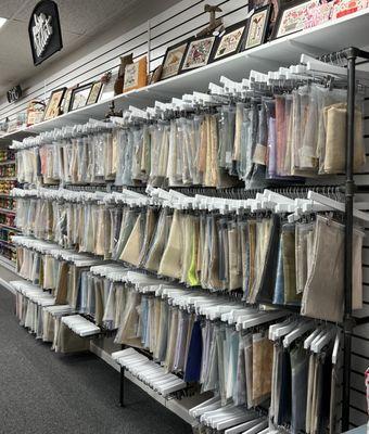 The Fabric Addict - 
Our Collection of Hand Dyed Linen, Aida, and Evenweave Fabrics from a variety of designers.