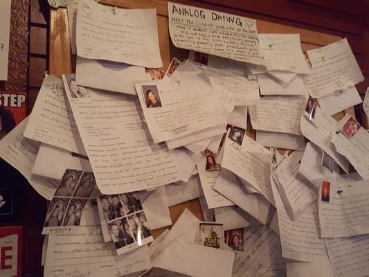 Find a potential love match on the Analog Dating wall ;)