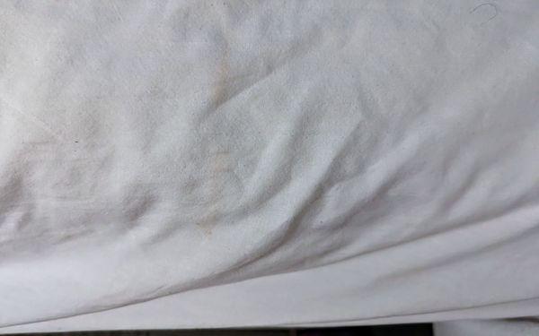 Same dirty sheets that were put on bed as clean